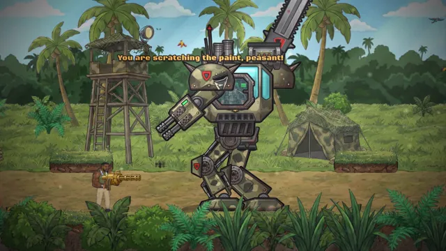 El Martillo, Castillo's walking mech, swinging a chainsaw arm